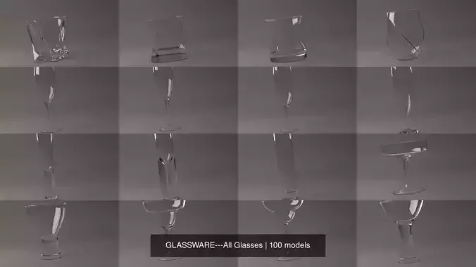 GLASSWARE---All Glasses 3D Model Collection