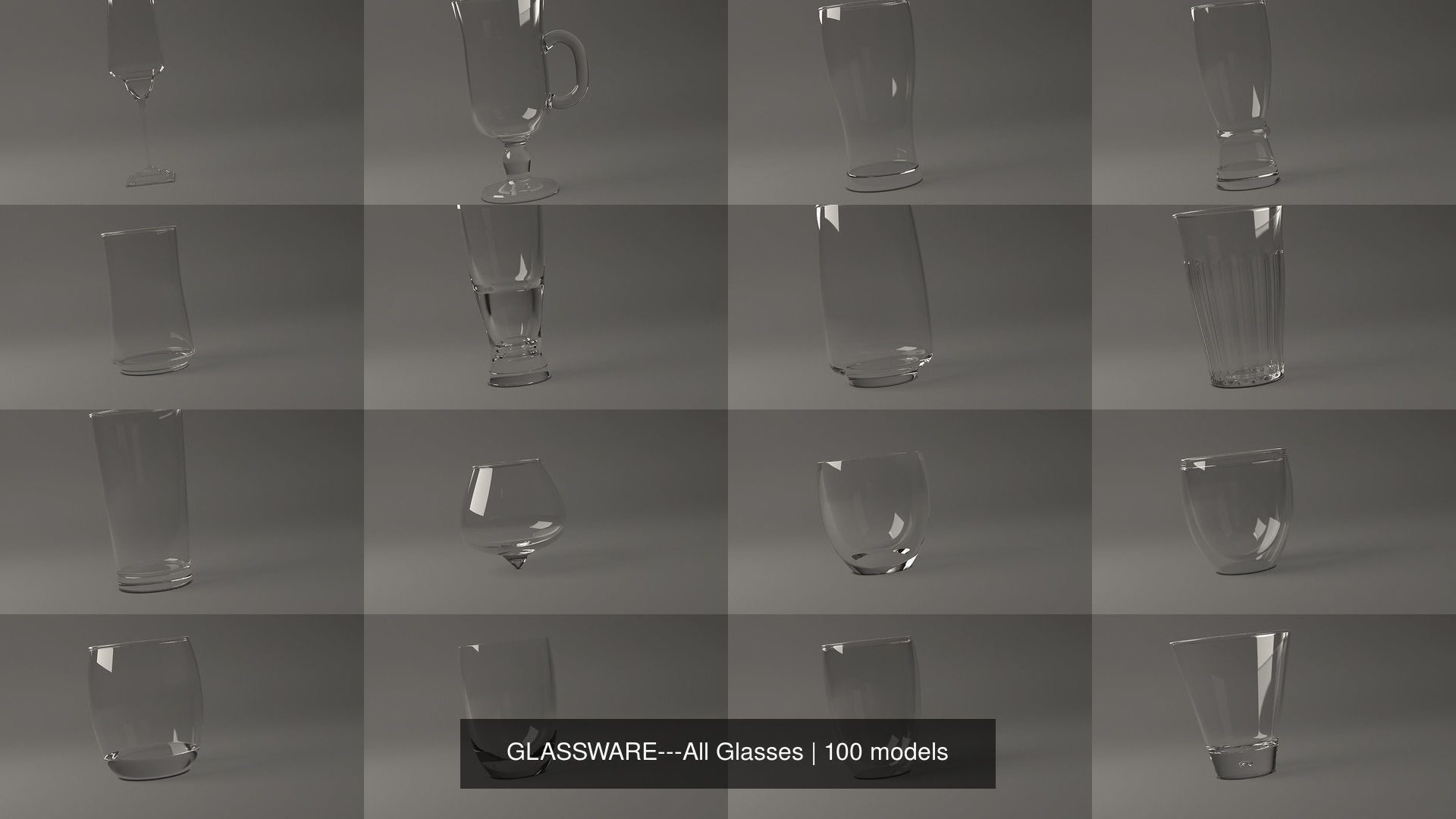 GLASSWARE---All Glasses 3D Model Collection_6