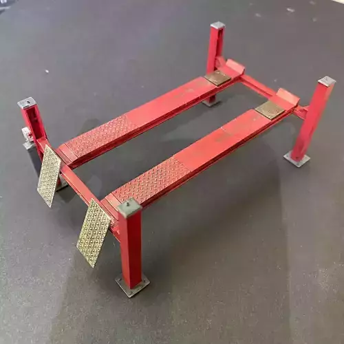 4 POST CAR LIFT 7MM SCALE  MODEL RAILWAY BUILDING 3D print model