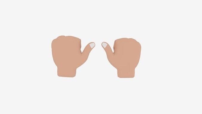 Hand Thumb two  Low-poly 3D model