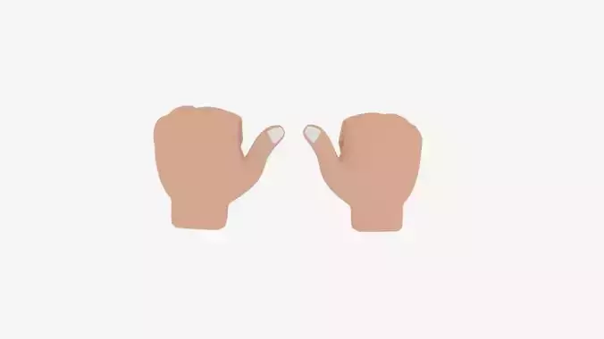 Hand Thumb two  Low-poly 3D model