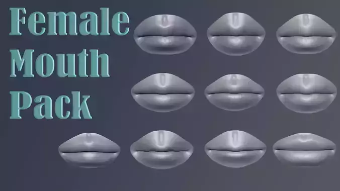 Female Mouth Pack 3D model