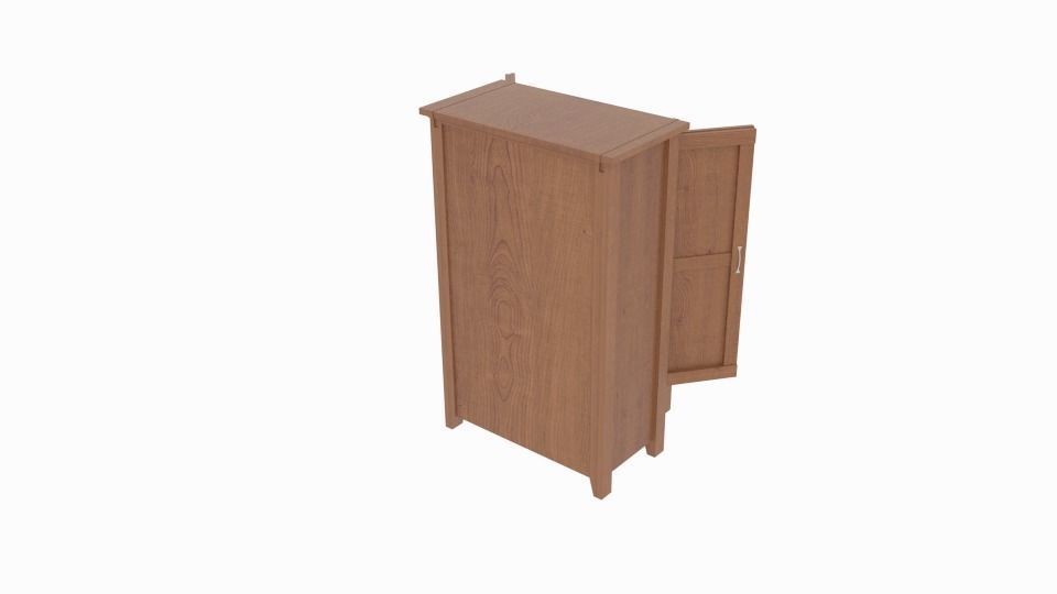 Next Clarendon Wardrobe Low-poly 3D model_1