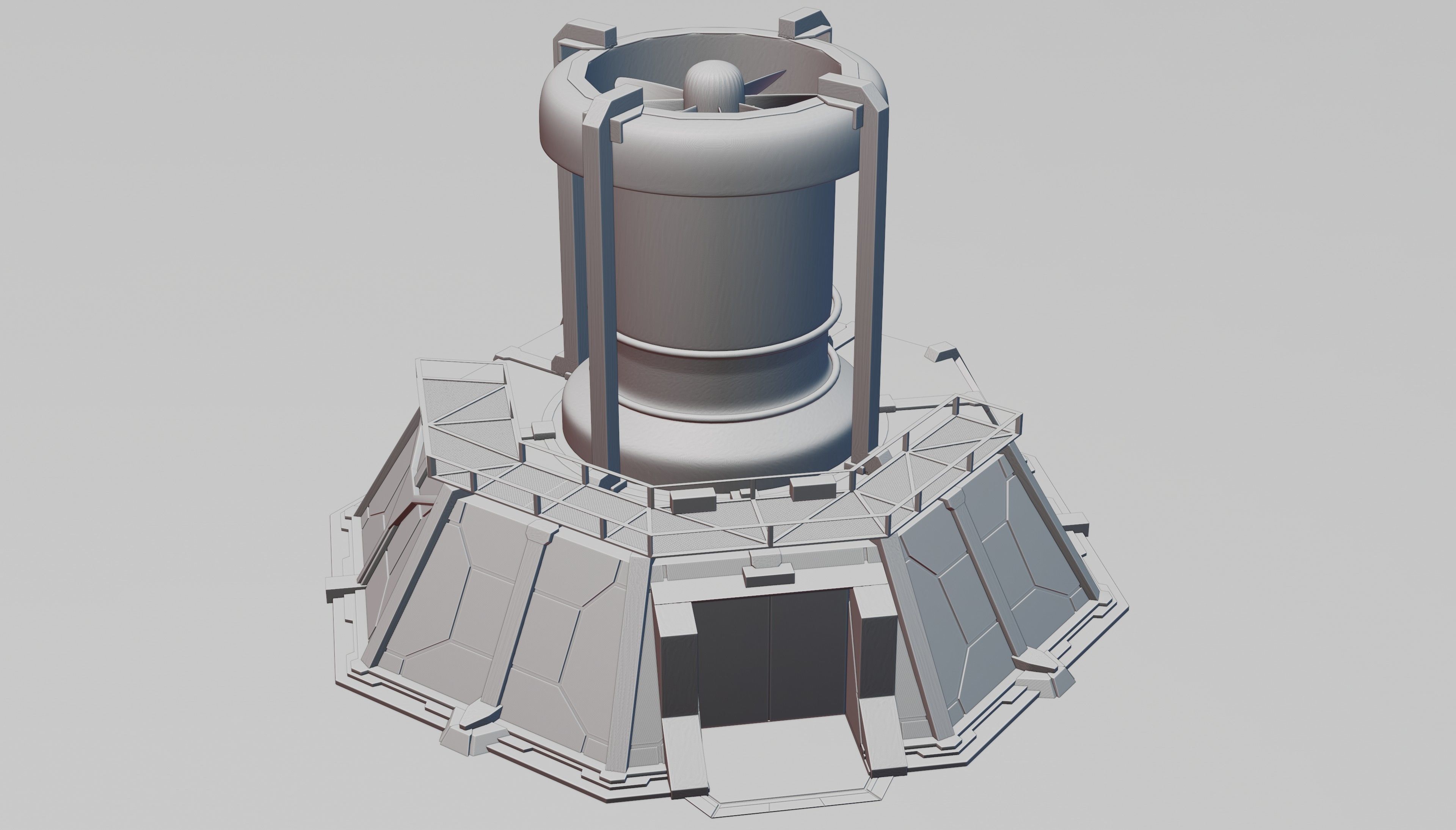 Power Plant or Energy Station from Command and Conquer game Free 3D model_8
