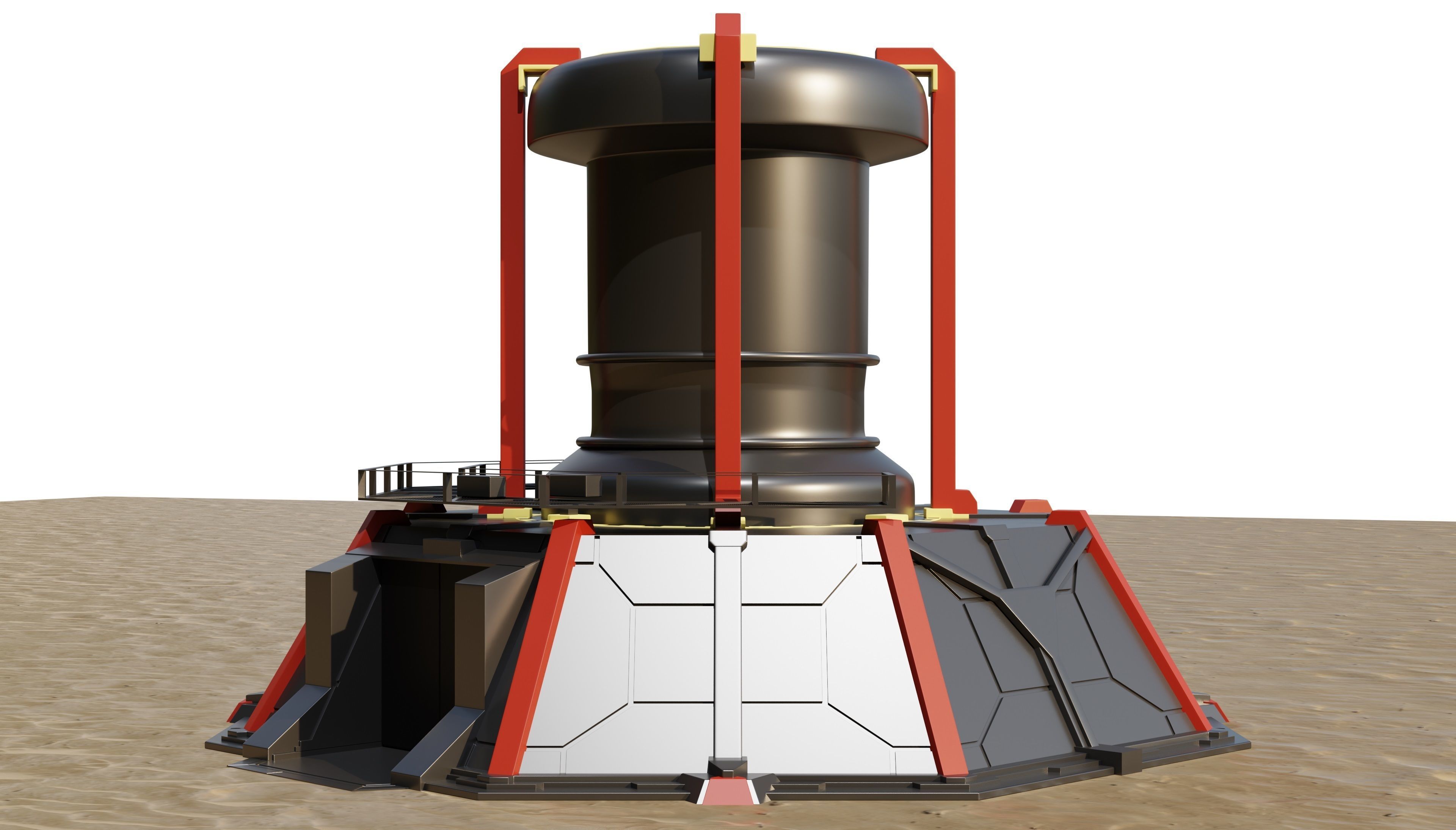 Power Plant or Energy Station from Command and Conquer game Free 3D model_3