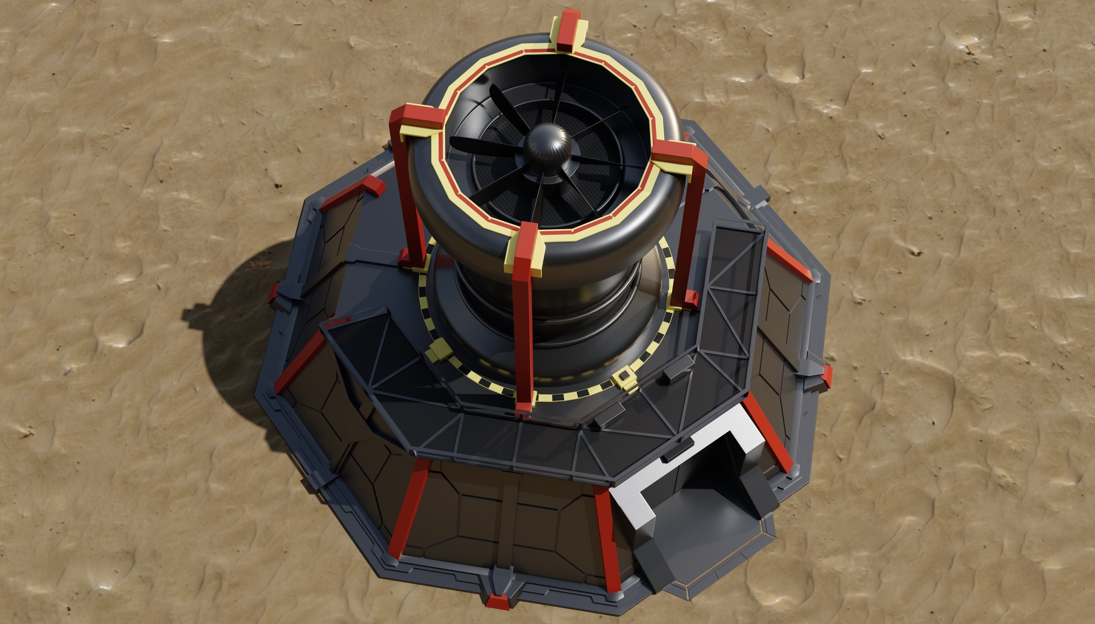 Power Plant or Energy Station from Command and Conquer game Free 3D model_2