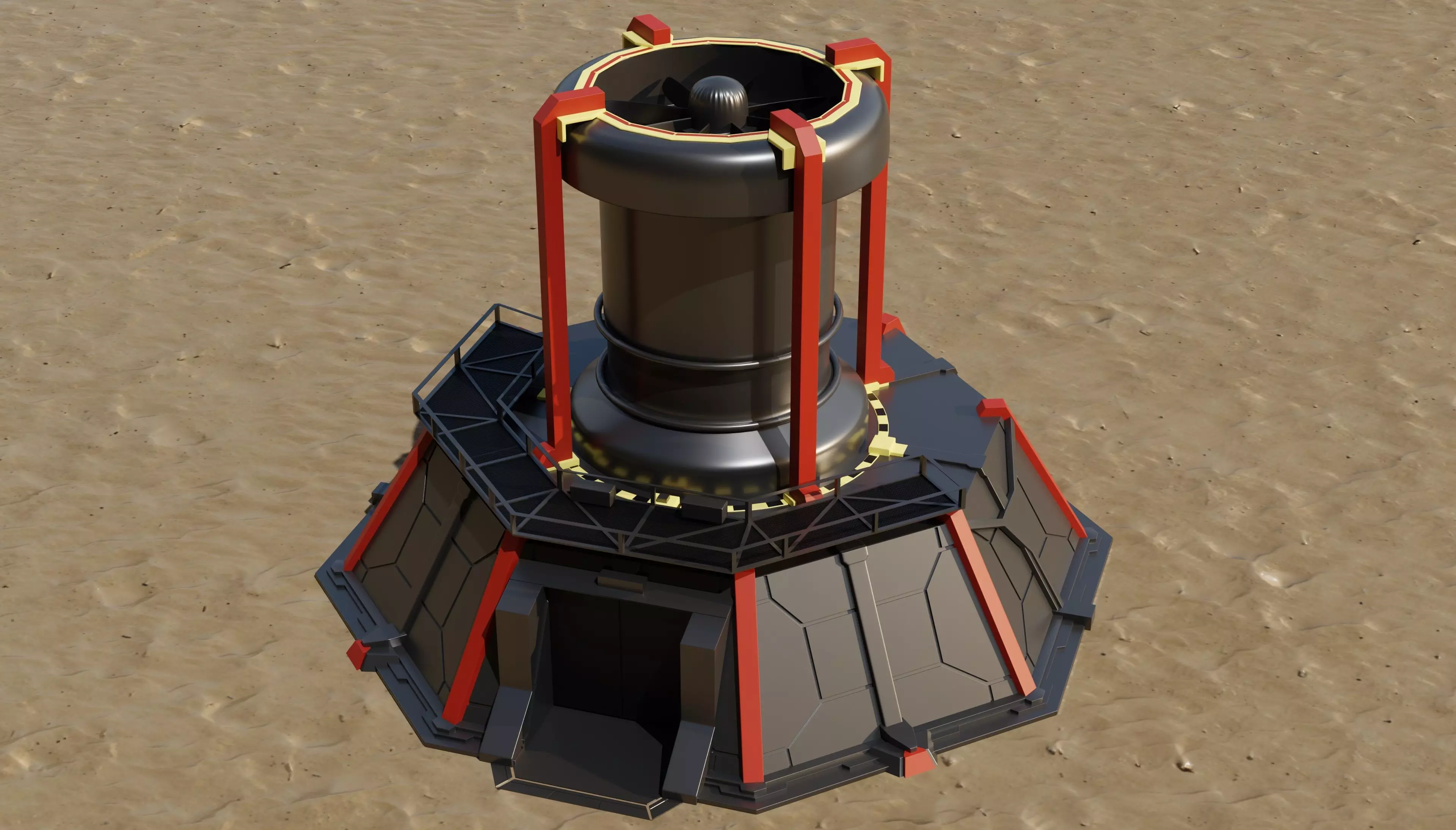 Power Plant or Energy Station from Command and Conquer game Free 3D model_0