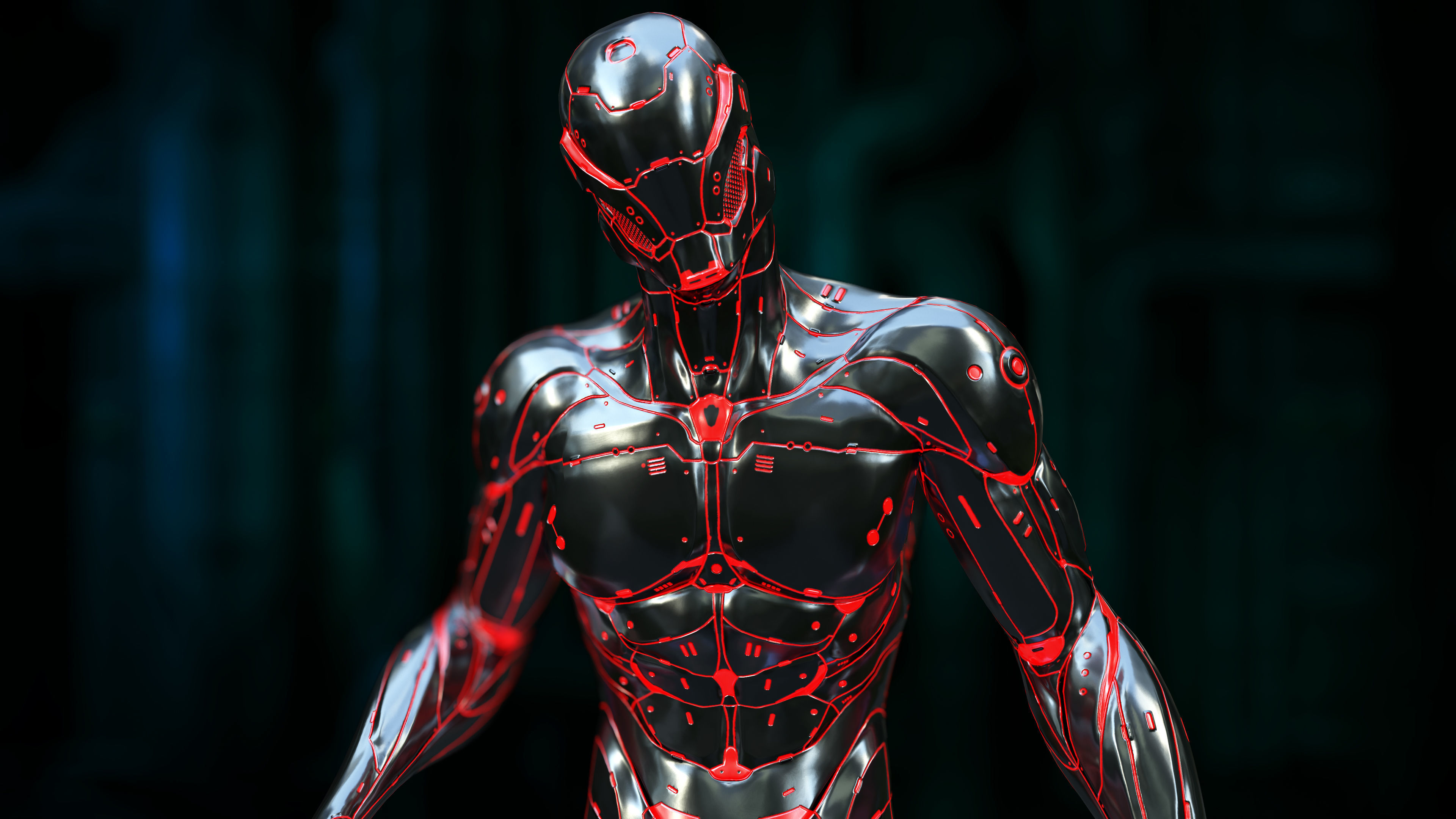 Large Nano-Cyborg Low-poly 3D model_5