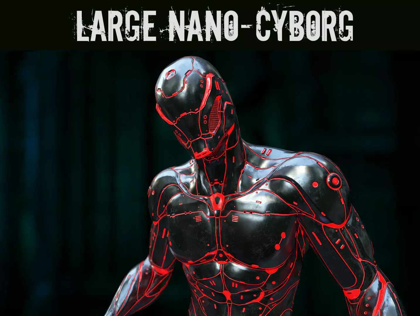 Large Nano-Cyborg Low-poly 3D model_0