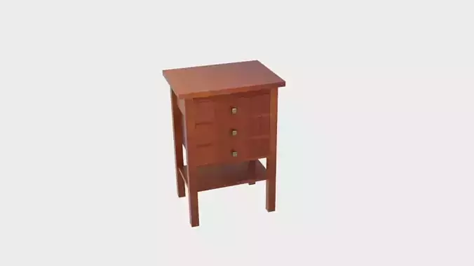  Triple Montego End Table  Low-poly 3D model