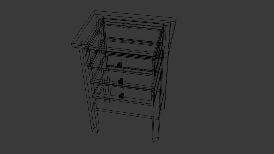  Triple Montego End Table  Low-poly 3D model_5