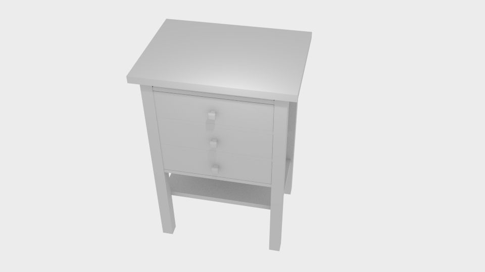  Triple Montego End Table  Low-poly 3D model_4