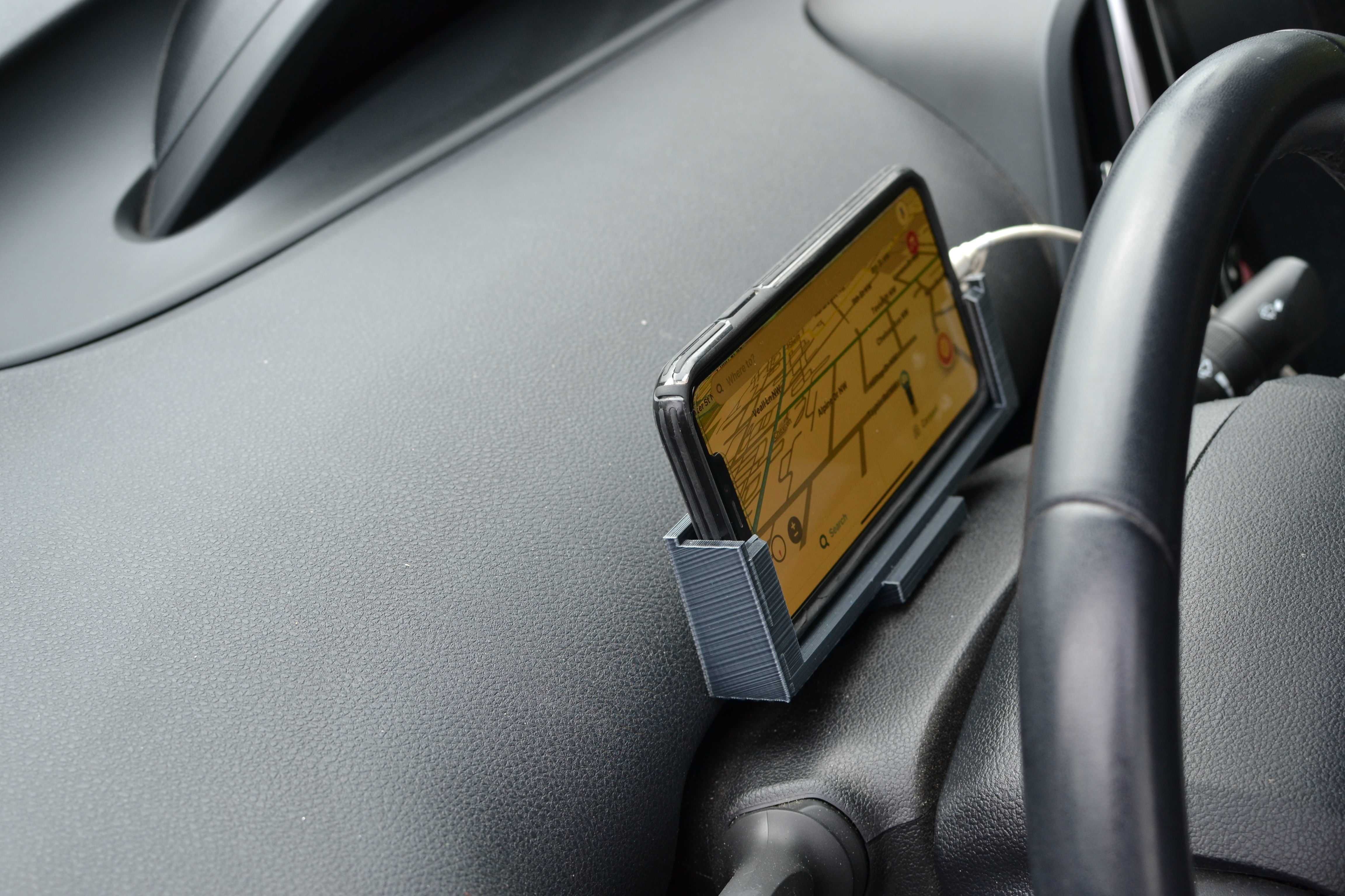 Toyota Prius Iphone Steering Columb Landscape Mount  3D print model_2