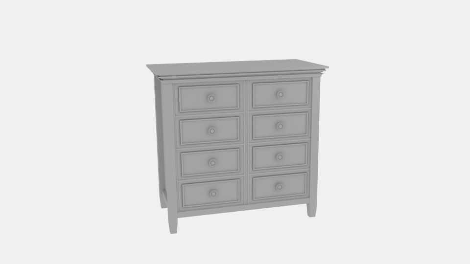 Amherst Accent Drawer Low-poly 3D model_4