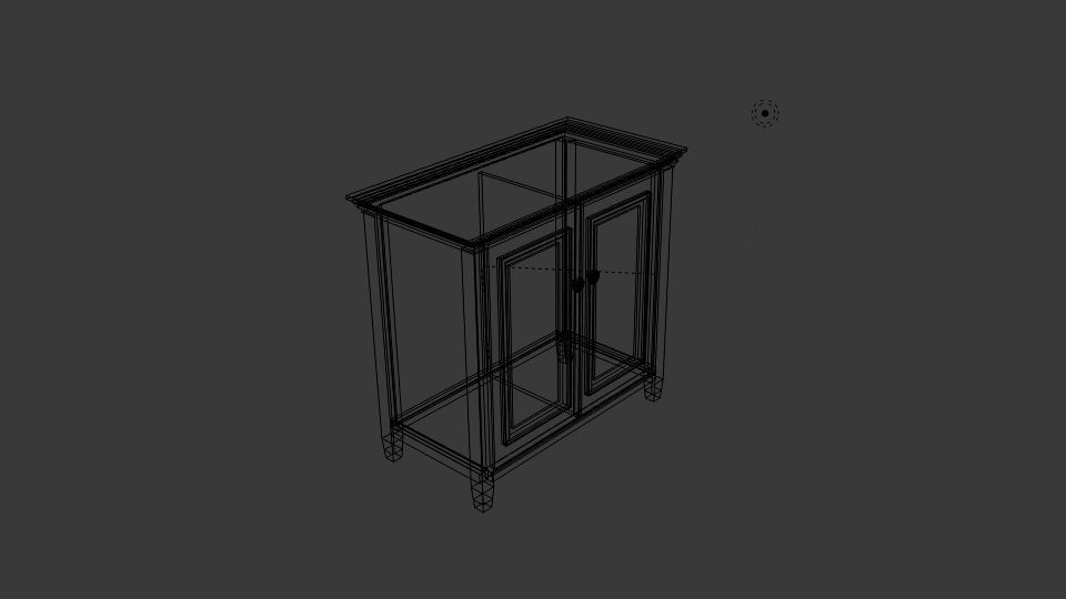 Amherst Accent Double Cabinet Low-poly 3D model_5
