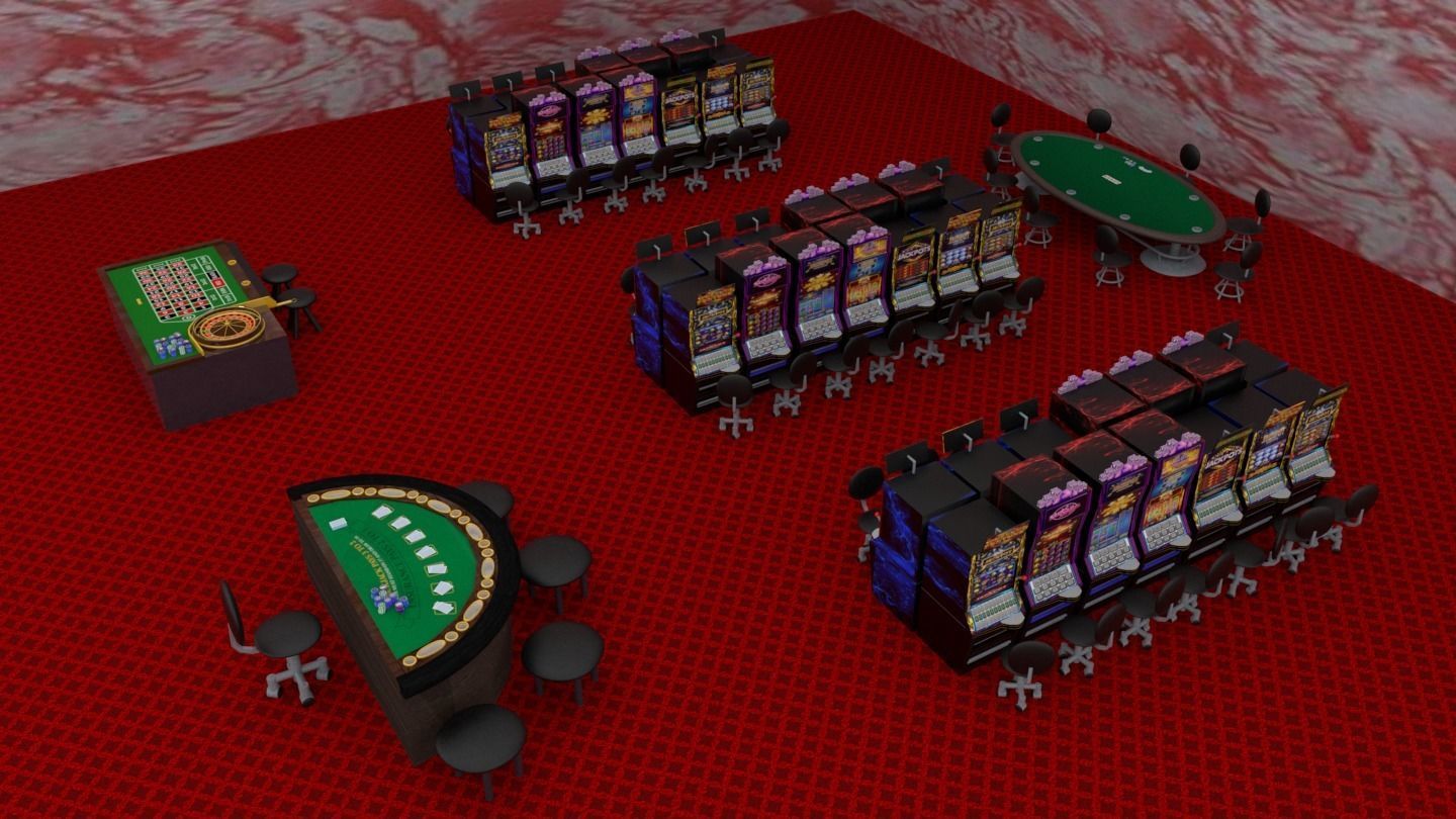 Miniature Casino Pack For Interior Design  3D model_1