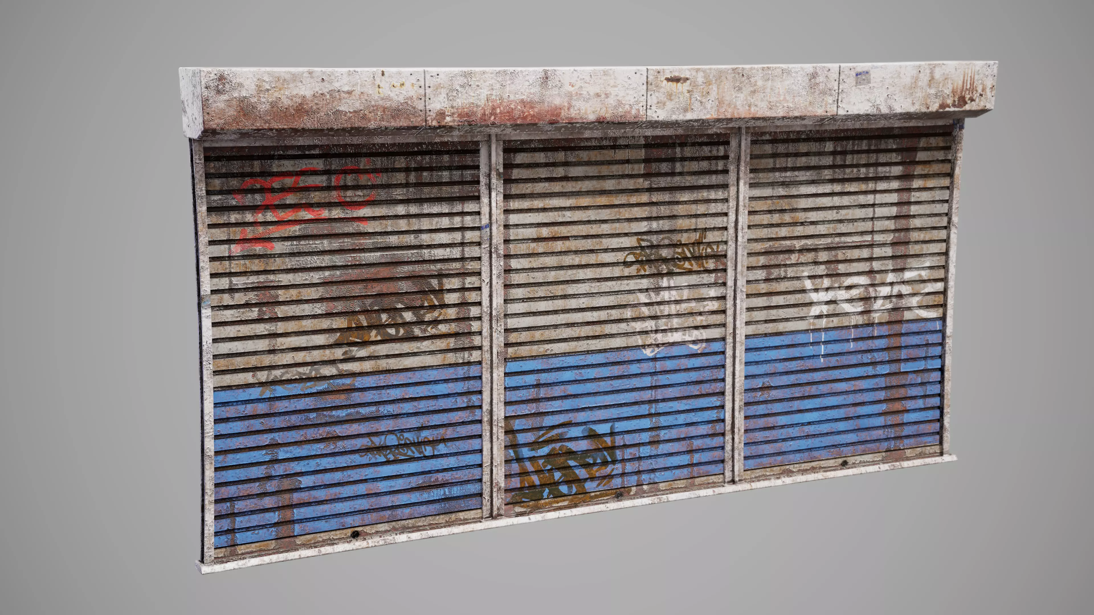 Roller Shutter Door Low-poly 3D model_0