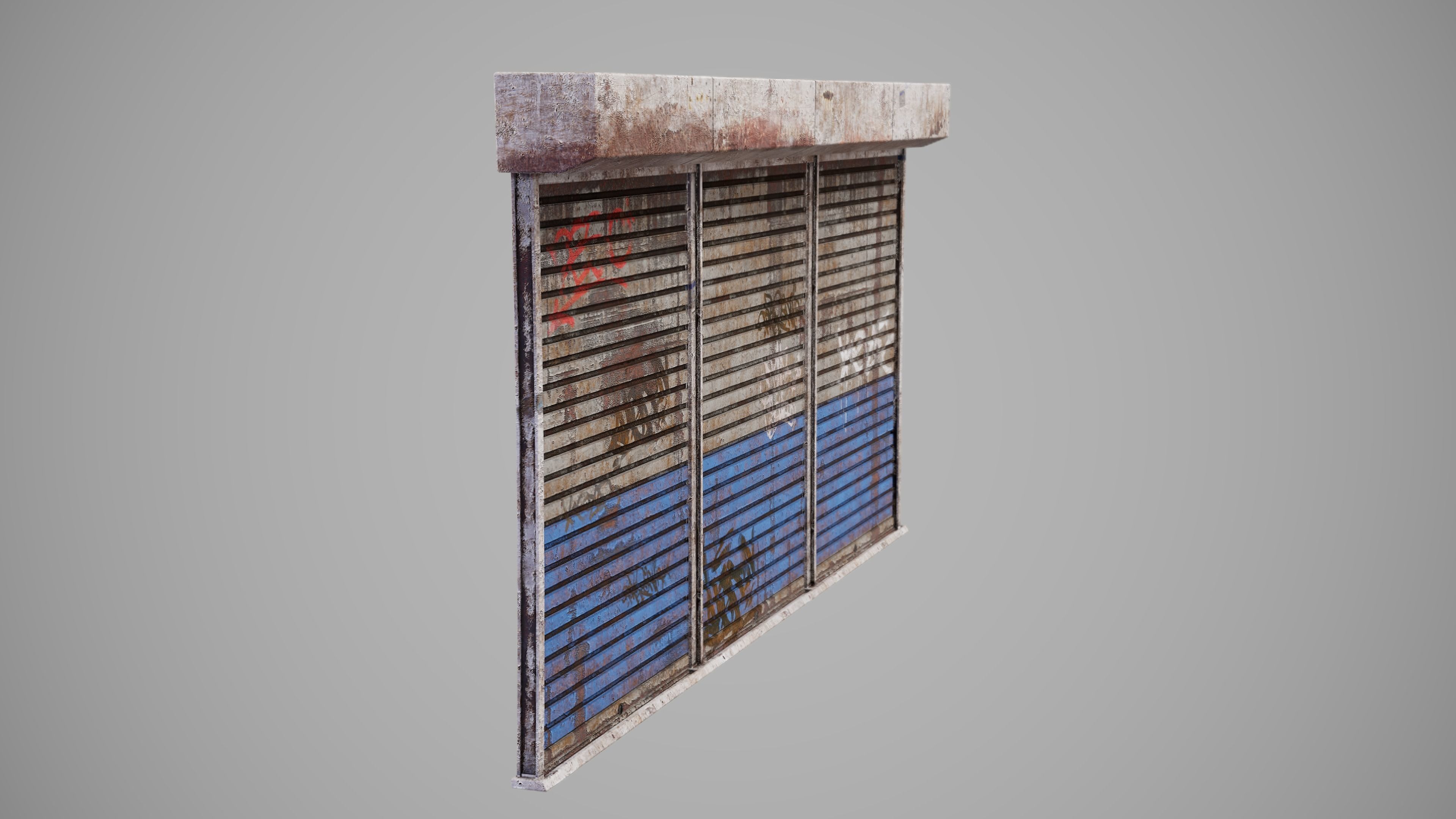 Roller Shutter Door Low-poly 3D model_7
