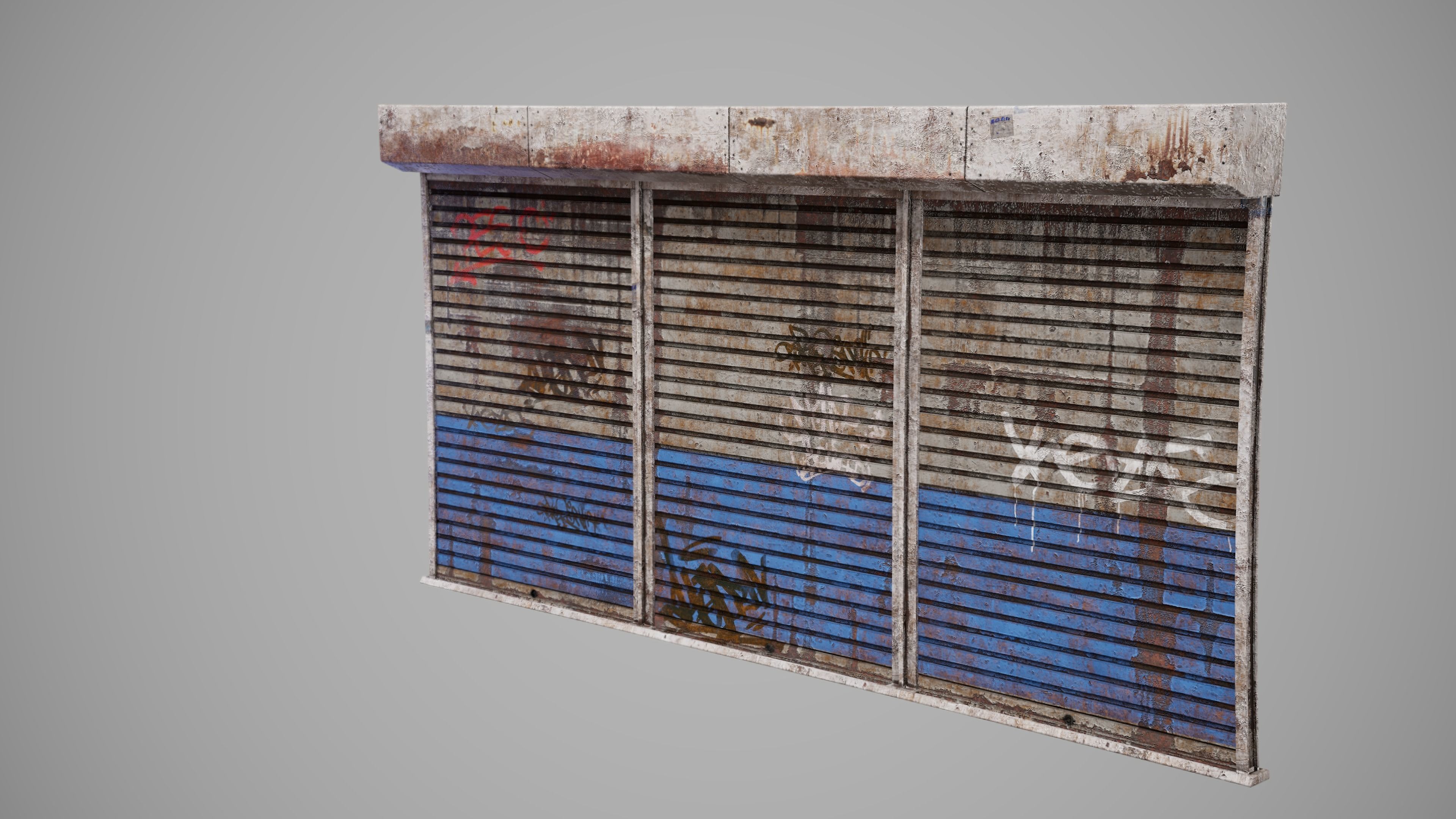 Roller Shutter Door Low-poly 3D model_5