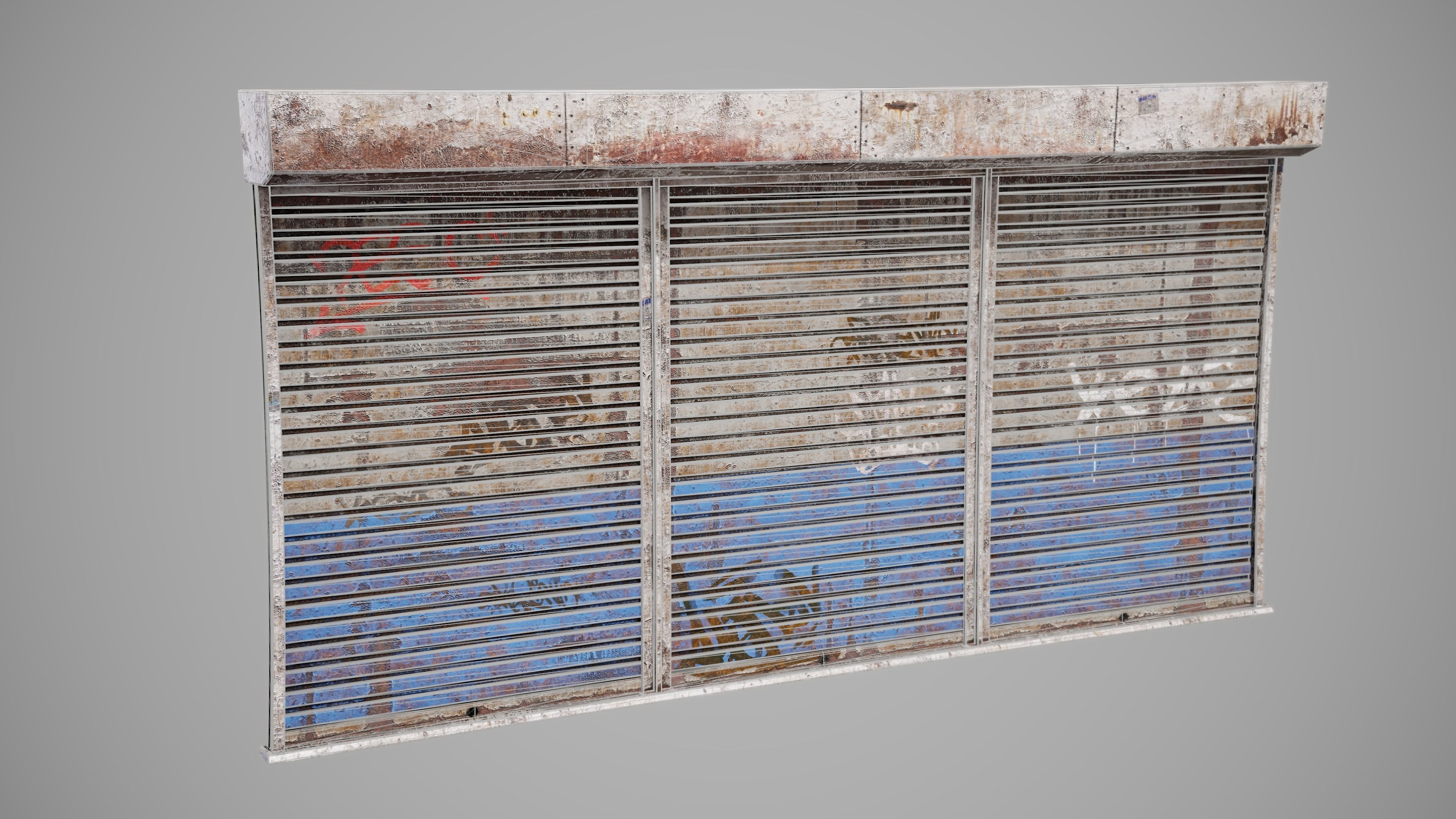 Roller Shutter Door Low-poly 3D model_2