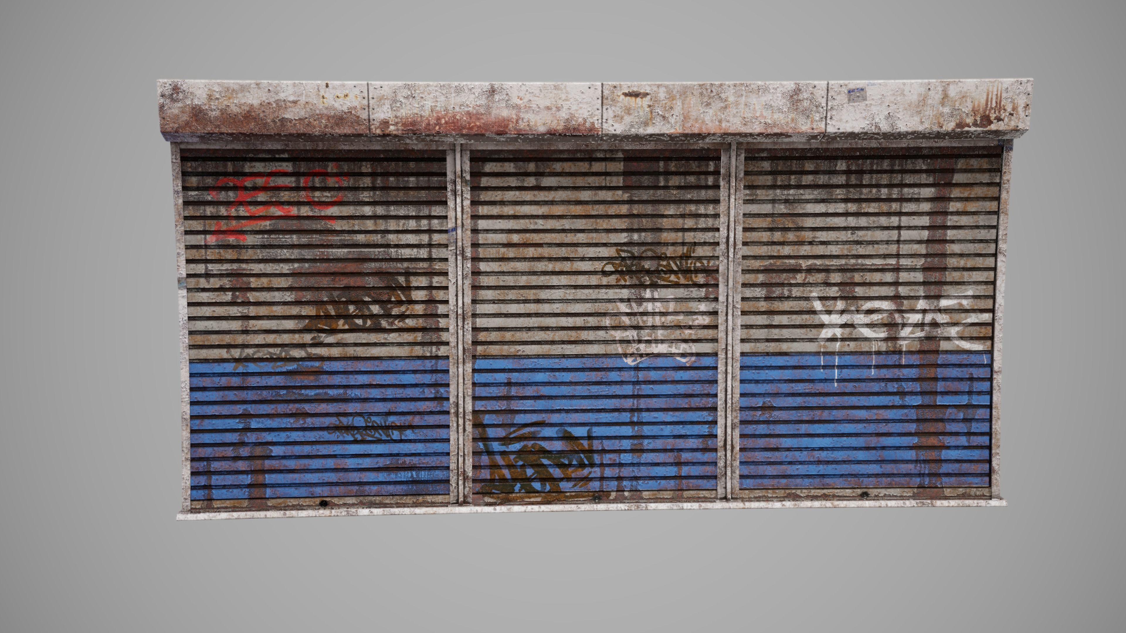 Roller Shutter Door Low-poly 3D model_3
