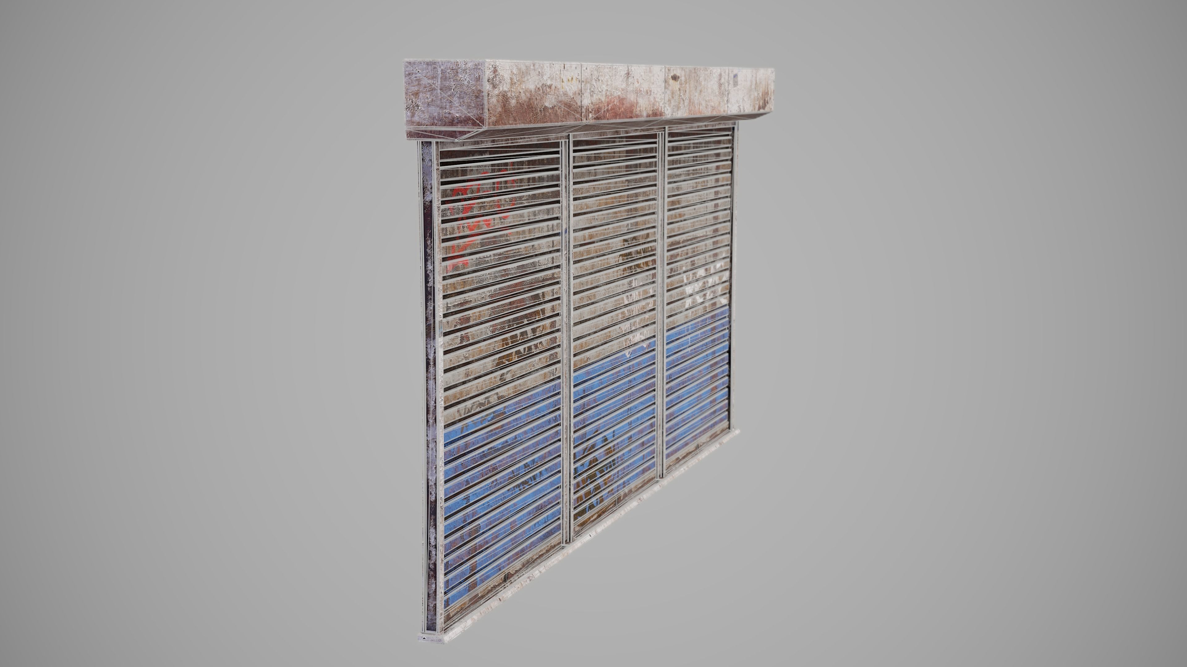 Roller Shutter Door Low-poly 3D model_8