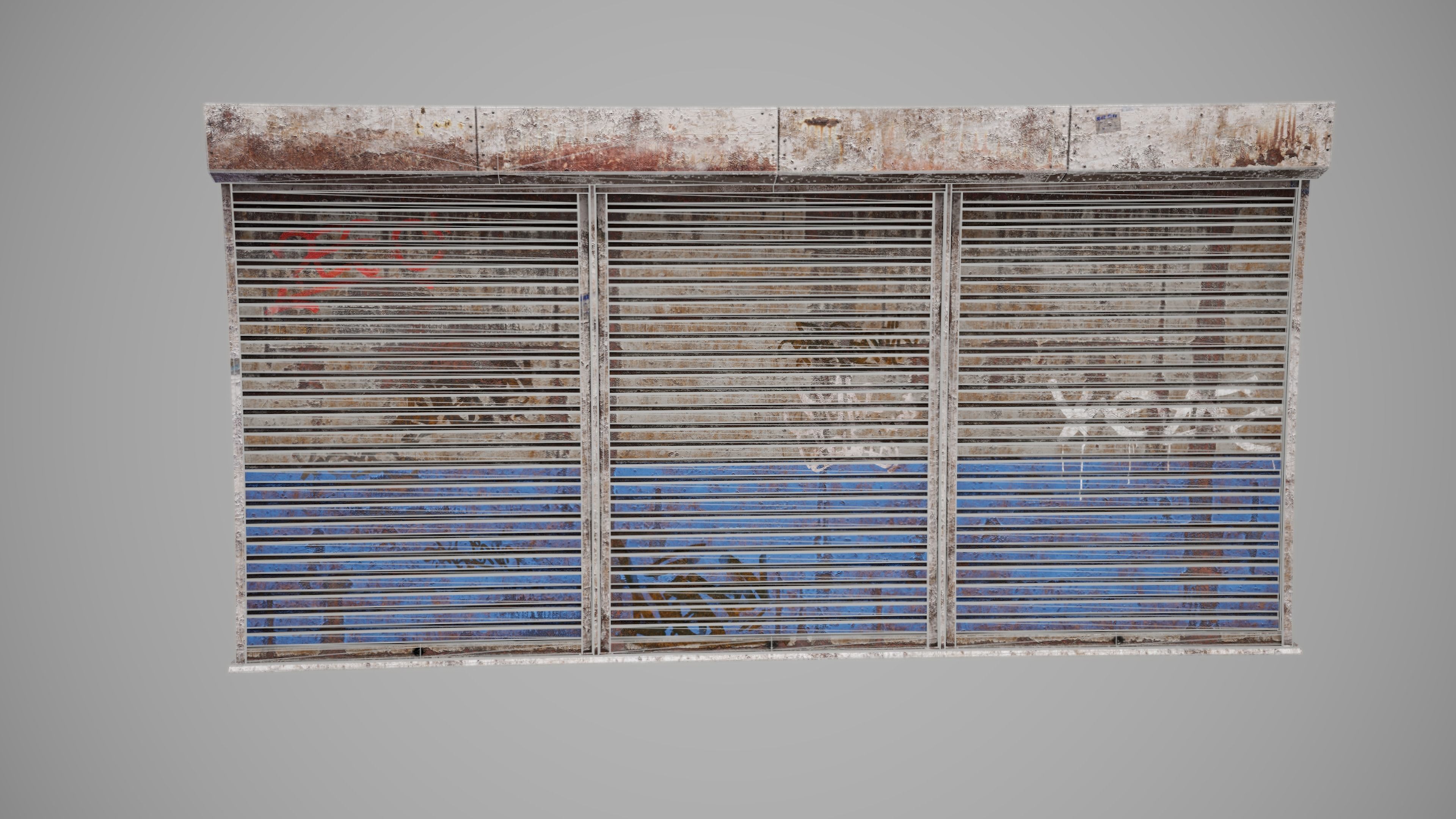 Roller Shutter Door Low-poly 3D model_4