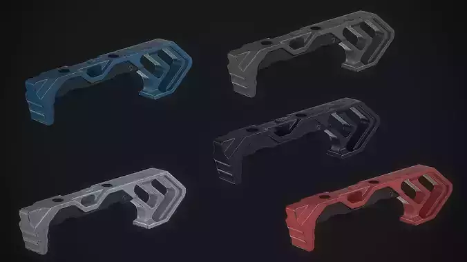 Tyrant Designs MOD Foregrip AR10 AR15 Low-poly 3D model