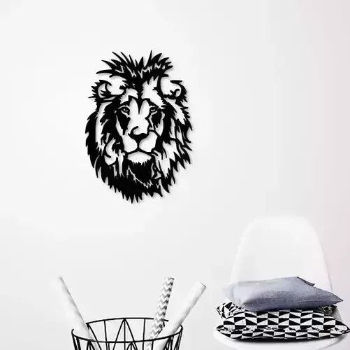 LION HEAD WALL ART