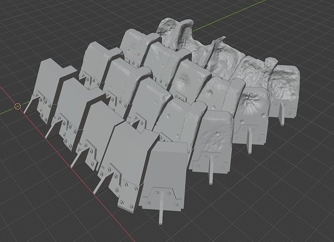 Concrete trenches for wargame 3D print model