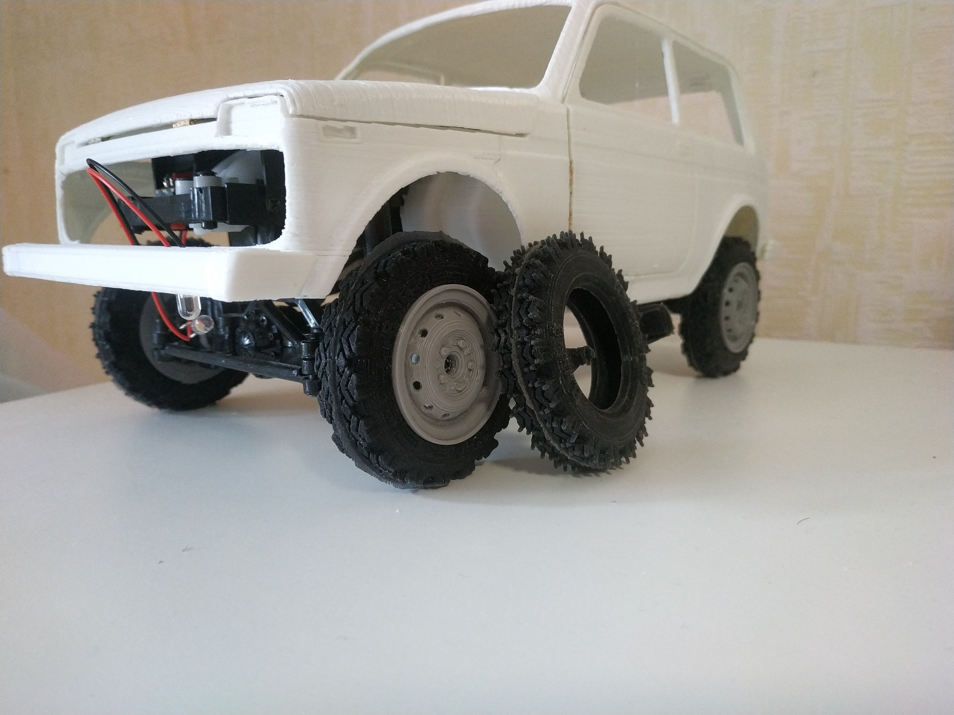 STL printable Tire and Rims for Lada Niva  3D print model_7