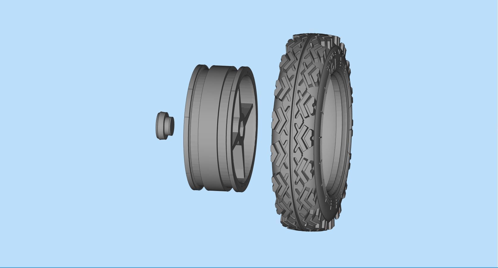 STL printable Tire and Rims for Lada Niva  3D print model_17