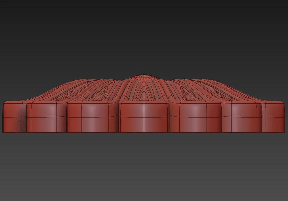 Round carved rosette  3D model_8