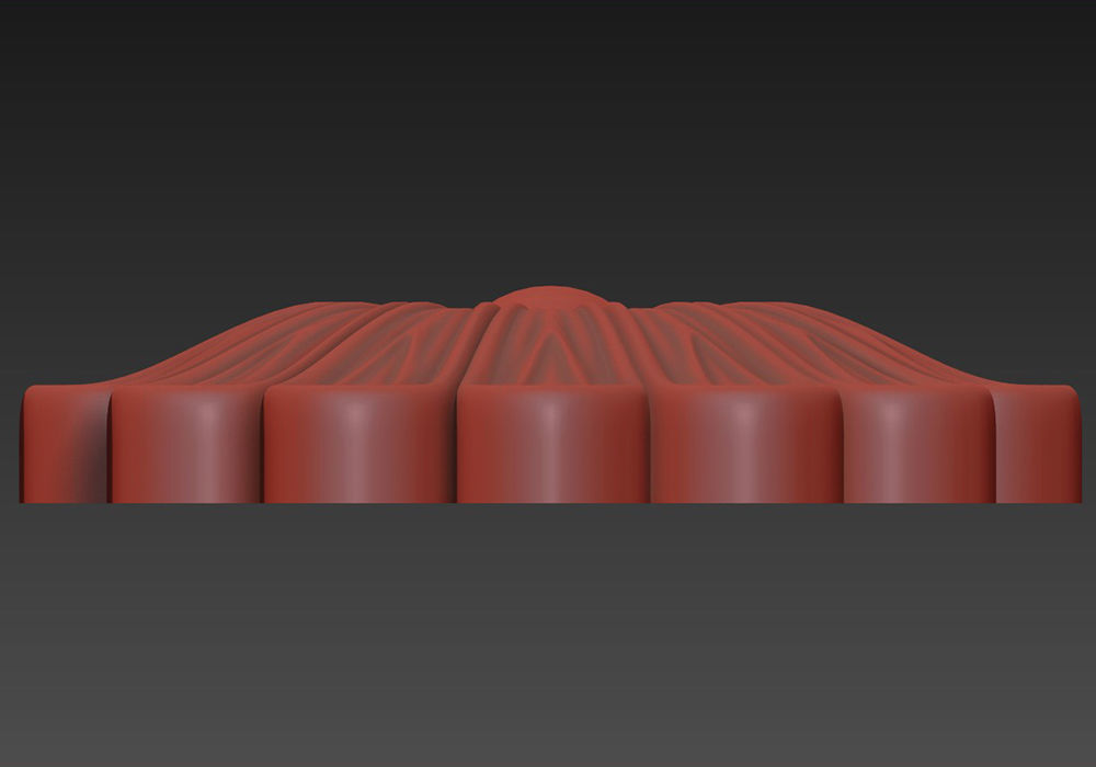 Round carved rosette  3D model_7