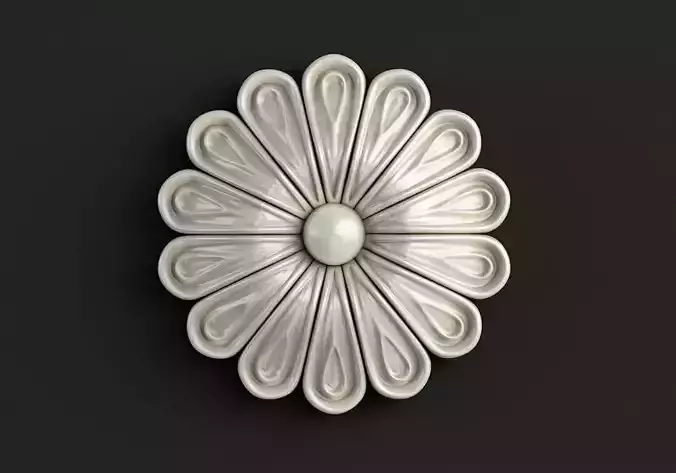 Round carved rosette 