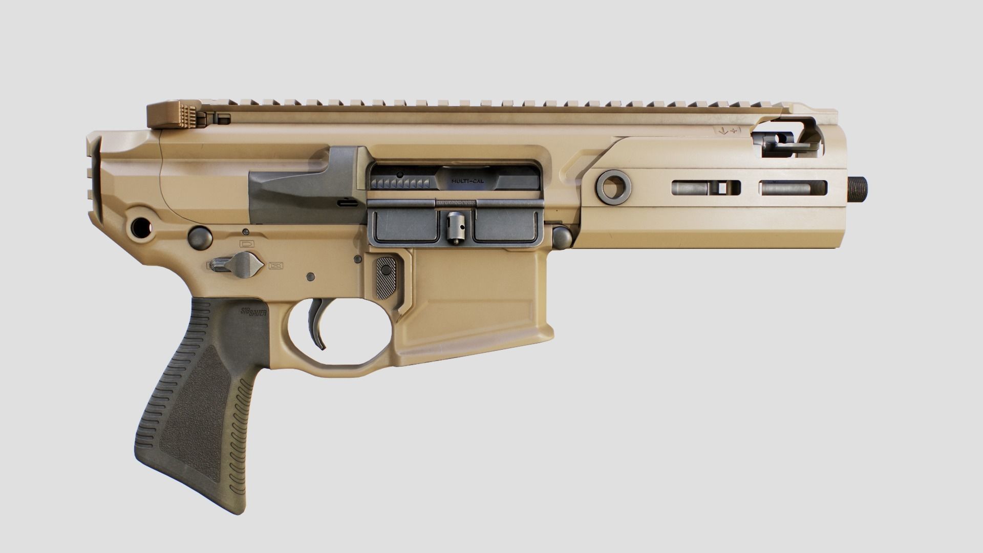 Sig Sauer MCX Rattler PDW Rifle Low-poly 3D model_44