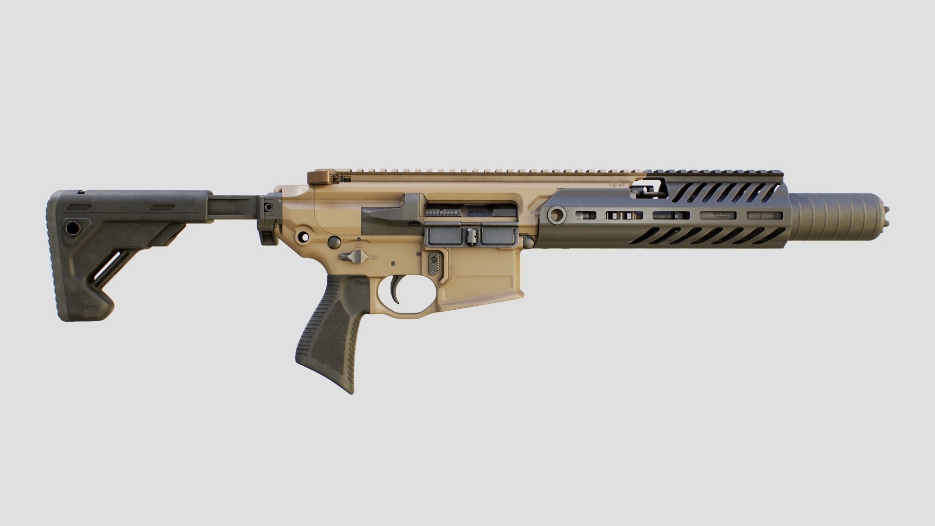 Sig Sauer MCX Rattler PDW Rifle Low-poly 3D model_18