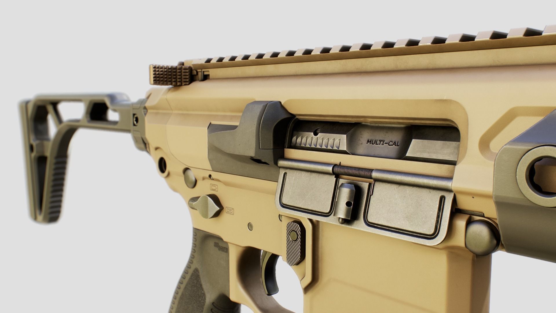 Sig Sauer MCX Rattler PDW Rifle Low-poly 3D model_33