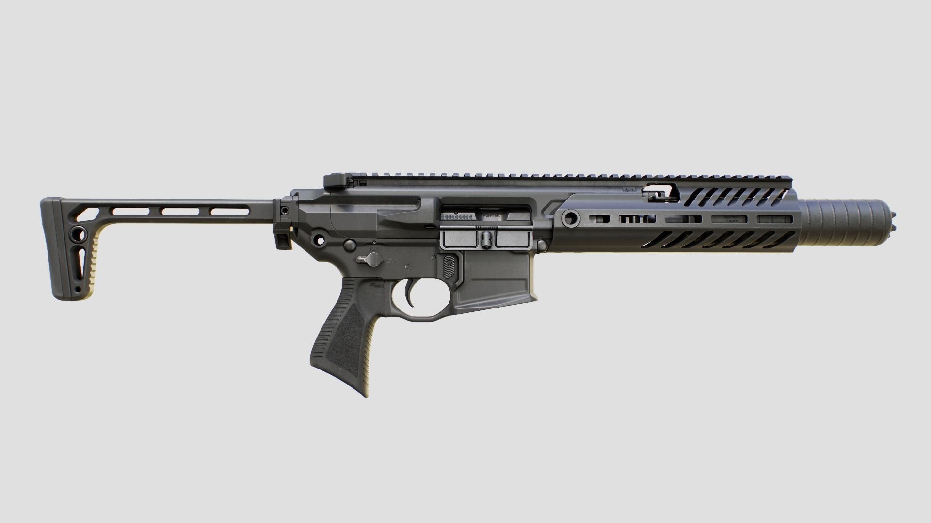 Sig Sauer MCX Rattler PDW Rifle Low-poly 3D model_25