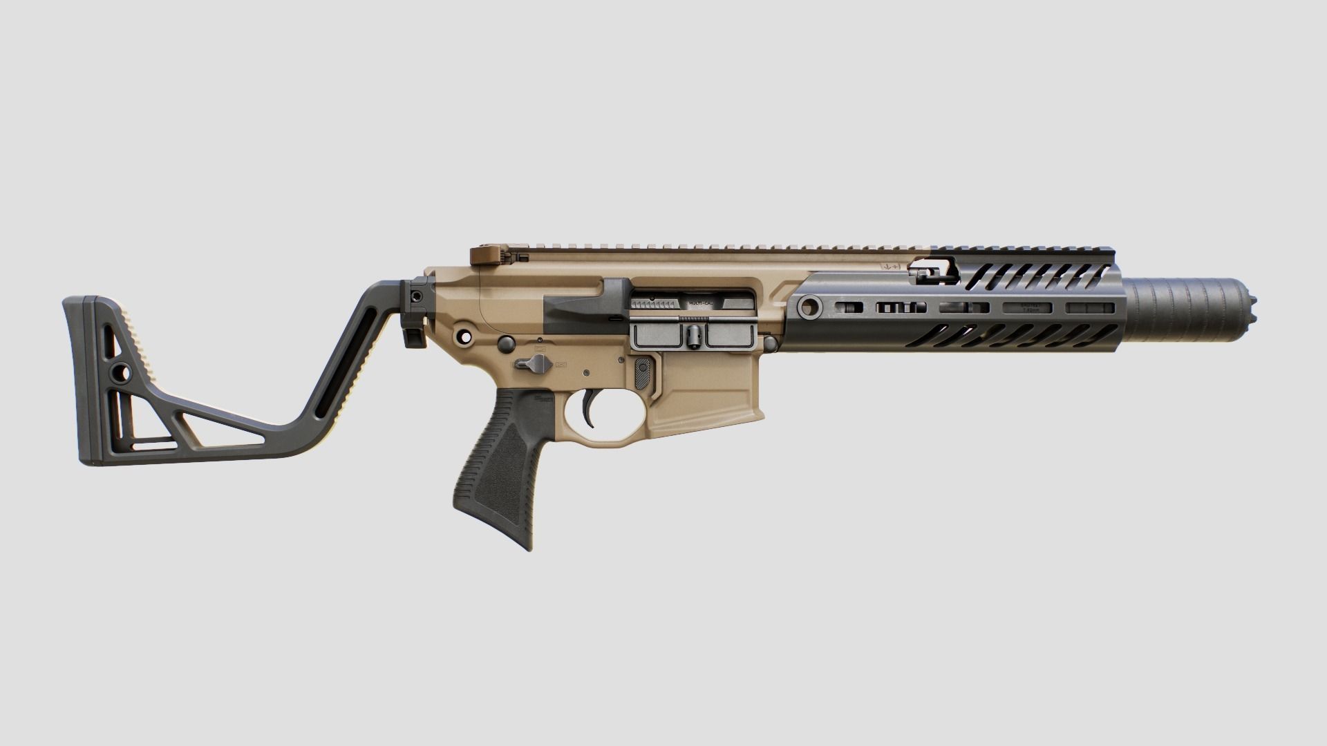 Sig Sauer MCX Rattler PDW Rifle Low-poly 3D model_22