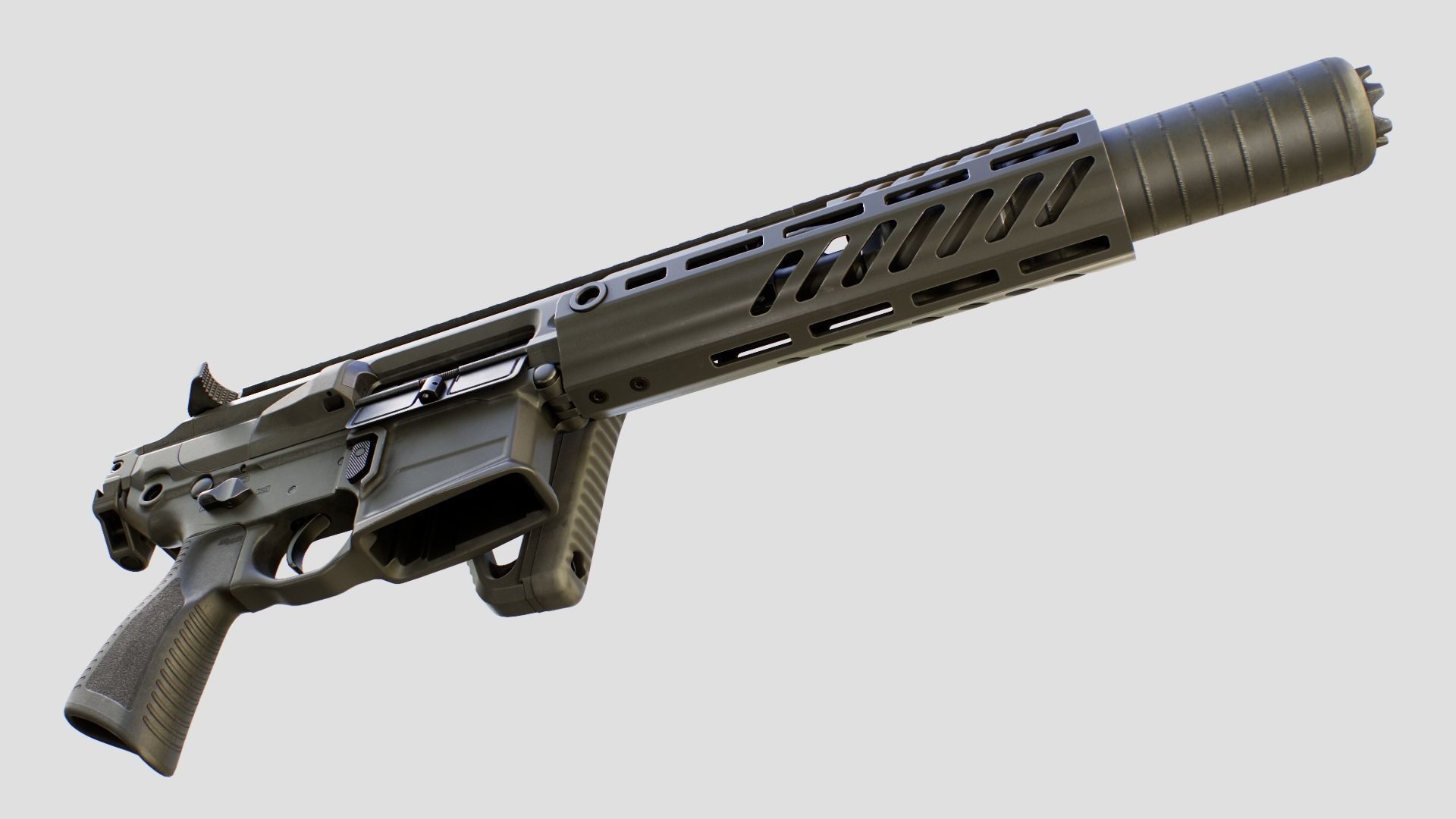Sig Sauer MCX Rattler PDW Rifle Low-poly 3D model_29