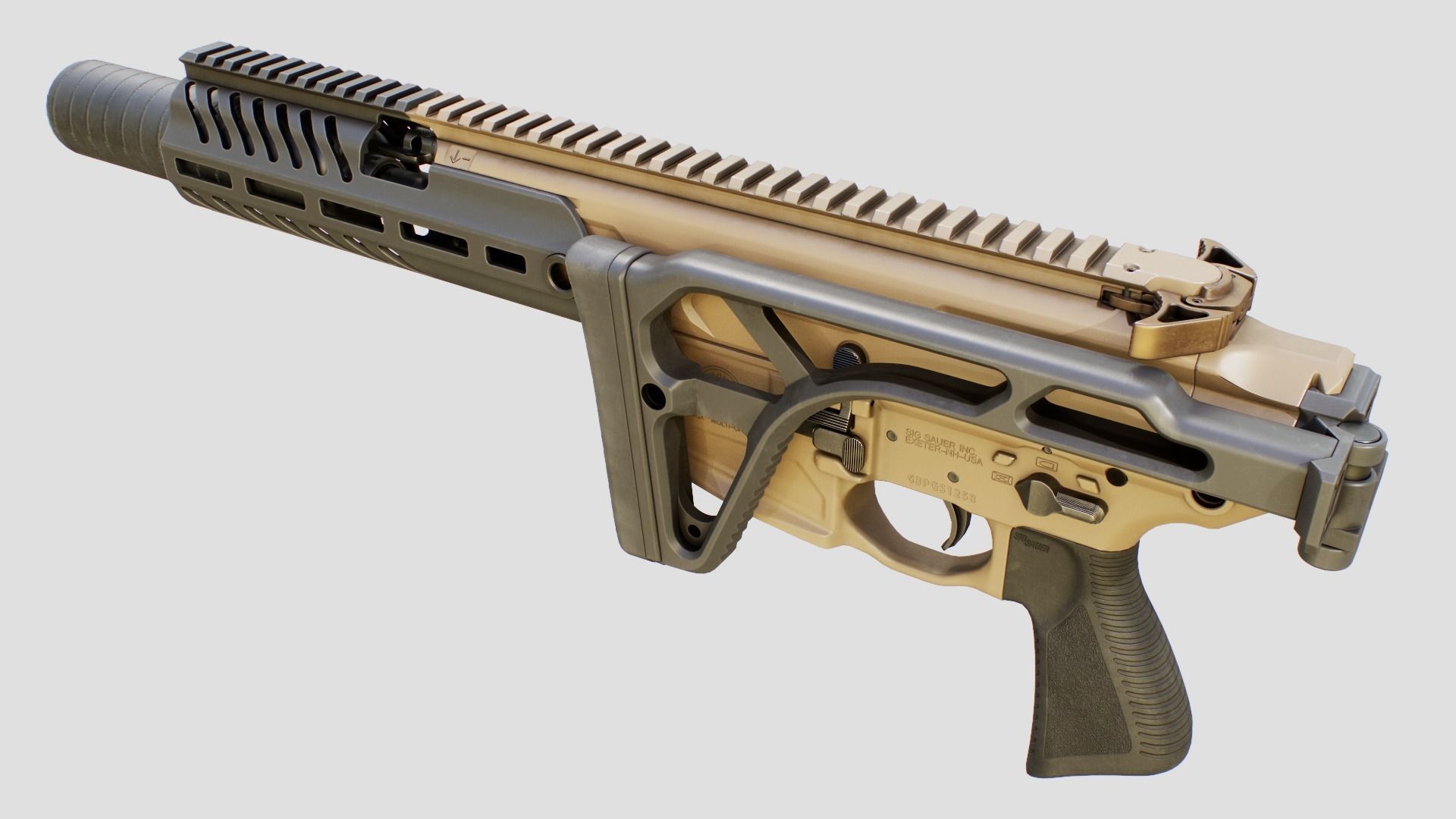 Sig Sauer MCX Rattler PDW Rifle Low-poly 3D model_28