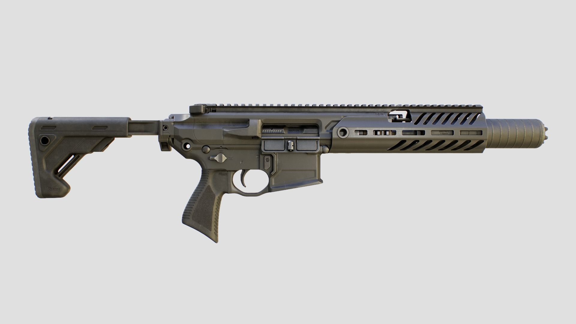 Sig Sauer MCX Rattler PDW Rifle Low-poly 3D model_17