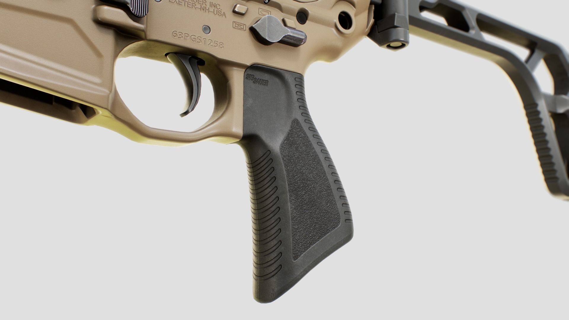 Sig Sauer MCX Rattler PDW Rifle Low-poly 3D model_35