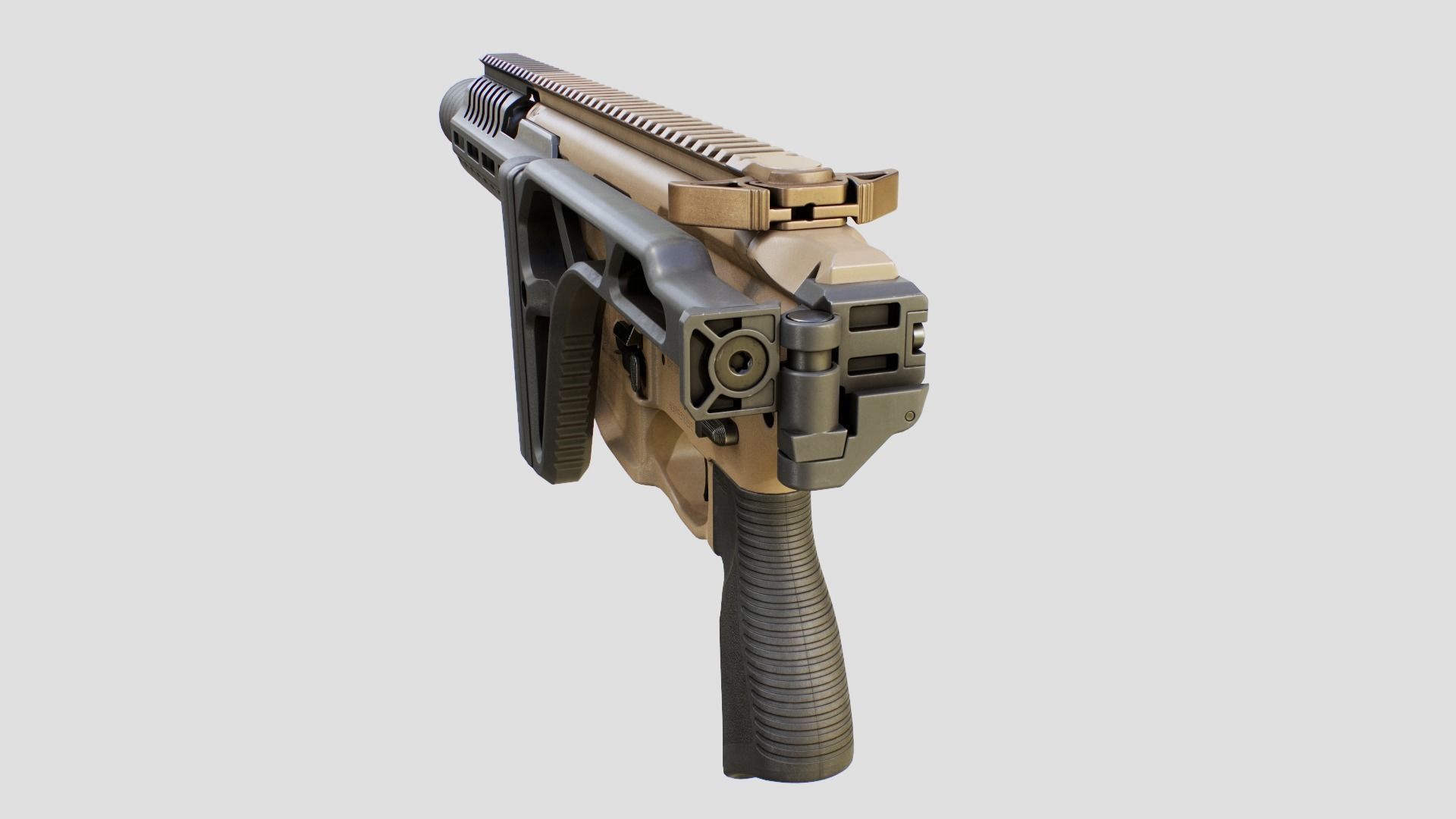 Sig Sauer MCX Rattler PDW Rifle Low-poly 3D model_14