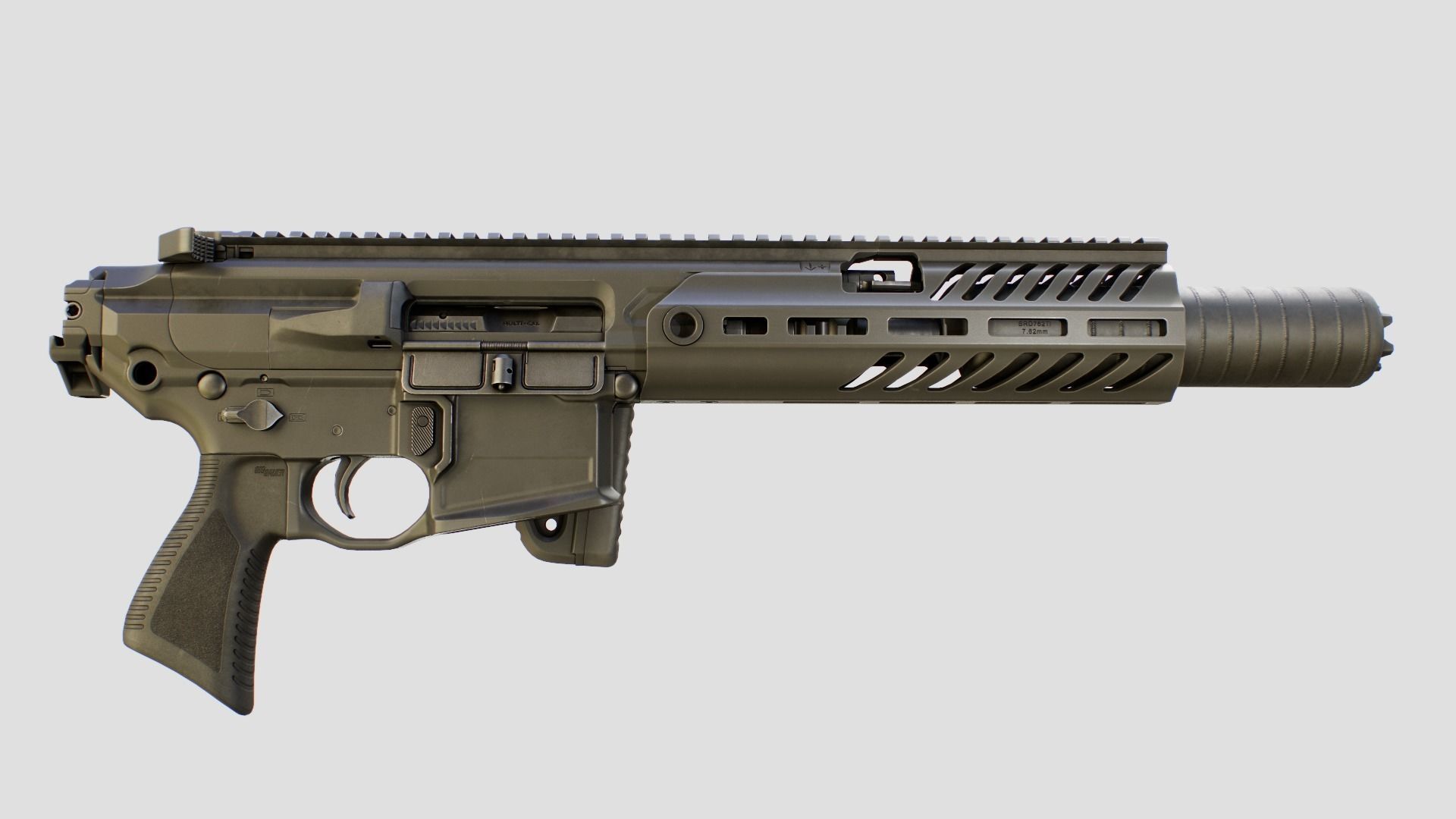 Sig Sauer MCX Rattler PDW Rifle Low-poly 3D model_11
