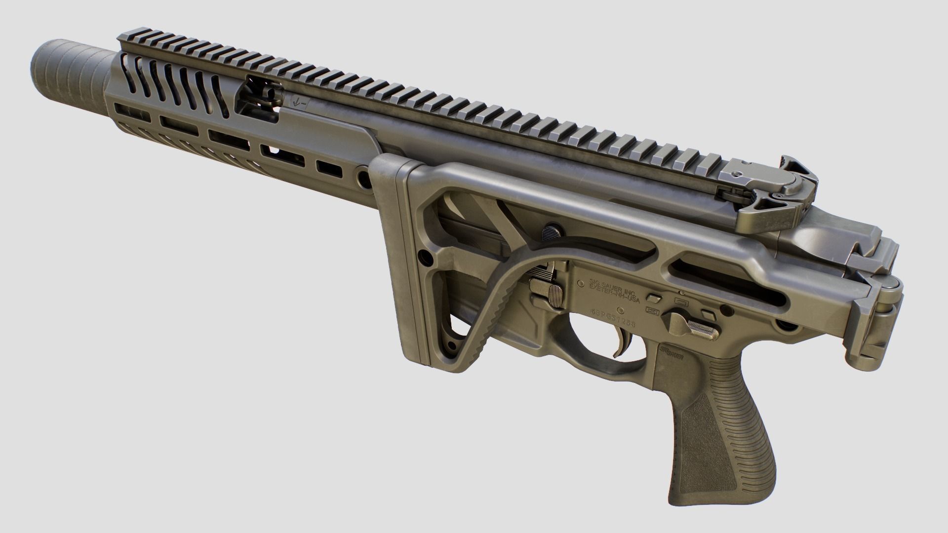 Sig Sauer MCX Rattler PDW Rifle Low-poly 3D model_27