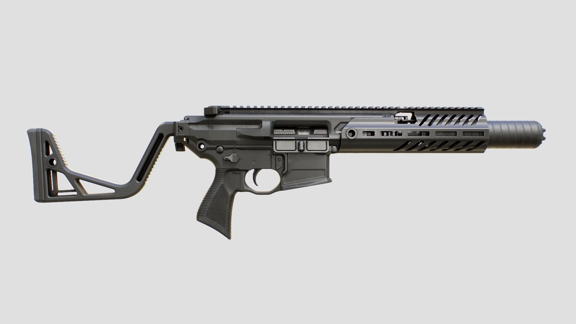 Sig Sauer MCX Rattler PDW Rifle Low-poly 3D model_21
