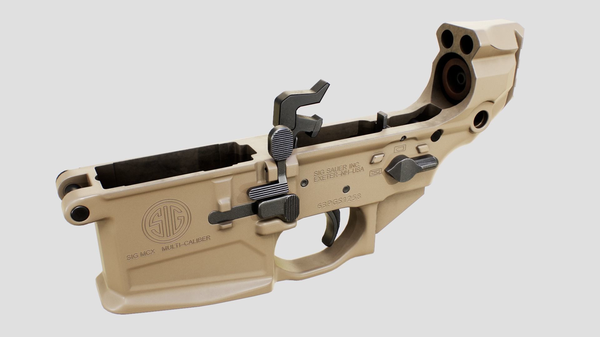 Sig Sauer MCX Rattler PDW Rifle Low-poly 3D model_38