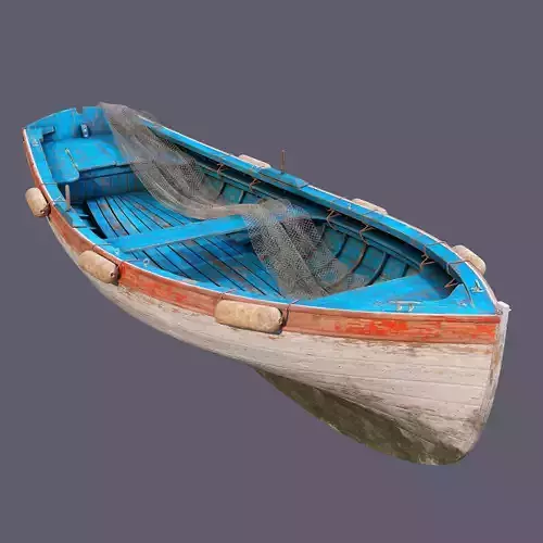Old fishing boat 2 3D model